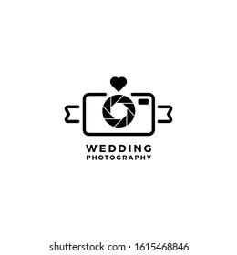 Pixel art camera logo icon design