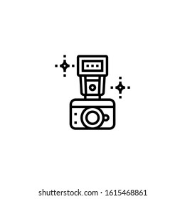 Pixel art camera logo icon design