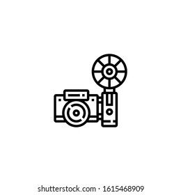 Pixel art camera logo icon design