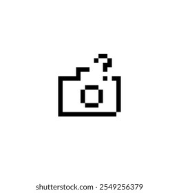 Pixel art camera usage help icon