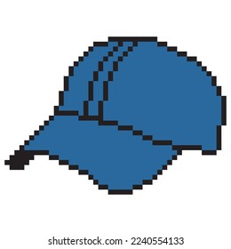 pixel art cap isolated on white background.