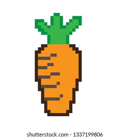 pixel art carrot