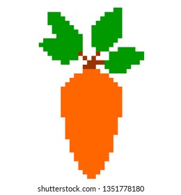 Pixel Art Carrot Stock Vector (Royalty Free) 1351778180 | Shutterstock