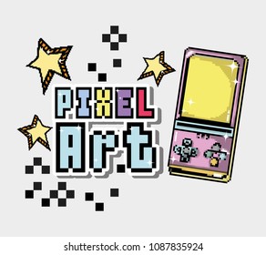 Pixel art cartoon
