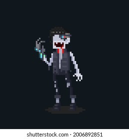 Caricatura de arte de Pixel, futuro personaje de vampiro.