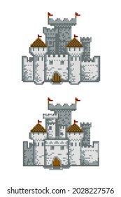 Pixel Art Castle Vector Clipart For Games