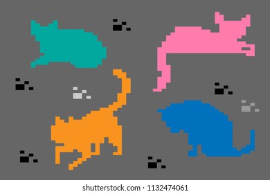 Pixel art cat