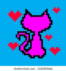 pixel art cat