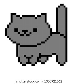 Pixel Art Cat Stock Vector (Royalty Free) 1350921662 | Shutterstock