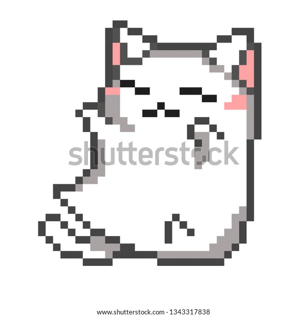 pixel art cat stock vector royalty free 1343317838 shutterstock