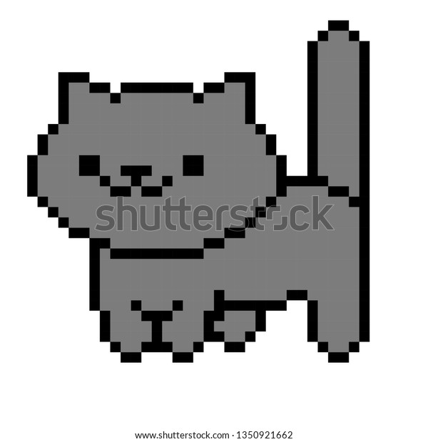 Pixel Art Cat Stock Vector (Royalty Free) 1350921662 | Shutterstock
