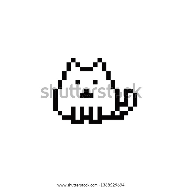 Pixel Art Cat Stock Vector (Royalty Free) 1368529694 | Shutterstock