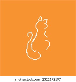 Ilustración de vectores de gatos de arte de píxeles