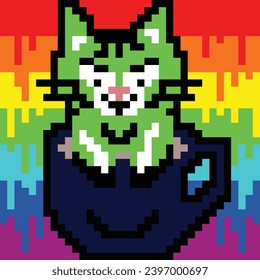 pixel art cats and pixel art