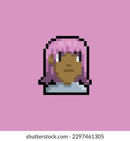pixel art character portrait with colorful color good for your project and for your avatar game picture.