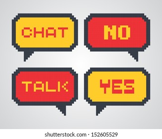 Pixel Art Chat Color Bubble