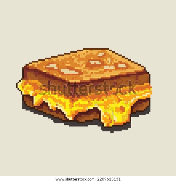 Pixel art of cheesy roasted\
cake.
