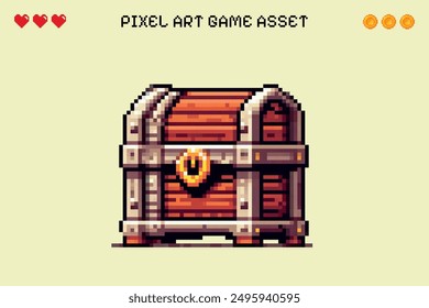 Pixel Art Brust Video Spiel Asset Vektor isolierten Hintergrund 2D Sprite Blatt Zeichen Design Retro Vintage