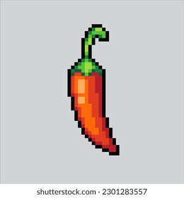 arte píxel Chile. Diseño pixelado de insectos Hot Chili para logotipo, web,
aplicación móvil, insignias y parches. Sprite de videojuegos. 8 bits. Ilustración vectorial aislada.