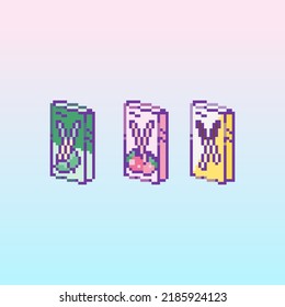 Pixel art chocolate sticks icon. 8 bit vector sticker or smile of chocolate sticks snack in retro 90s gaming style. Mosaic trendy funky pixel asian sweet stocks sign.