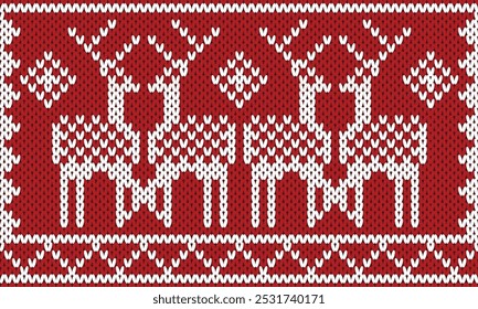 Pixel art navidad sobre fondo rojo blanco diseño orientado al Fondo de pantalla patrón sin fisuras, adorno, étnico, estilo de decoración, adorno geométrico. Patrón sin fisuras de Vector, manta, tela de alfombra de lona tejida.