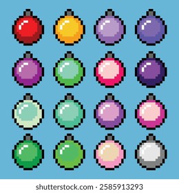 pixel art christmas ornament accessories 
