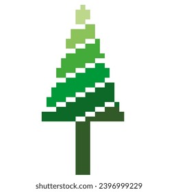 Pixel art Christmas tree Decorate for Christmas, New Year and in games.