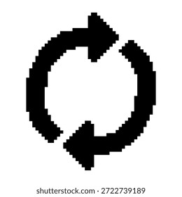 Seta de Atualização Circular Pixel Art