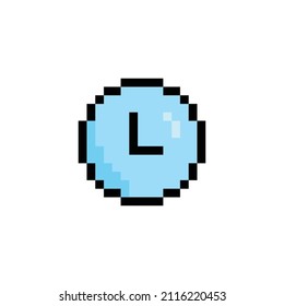 elemento de píxel vectorial de reloj de píxel para juego de 8 bits