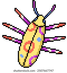 pixel art of cockroach stuffed animal isolated background