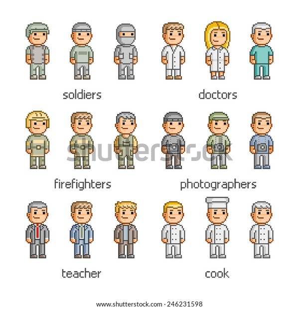pixel people professions