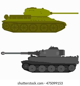 pixel art colored tanks