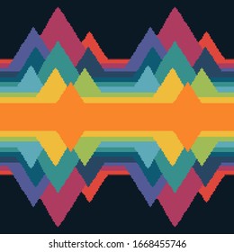Pixel art colorful pattern. Vector geometric rhombus. Seamless pattern for wallpapers, games, banners and gifts