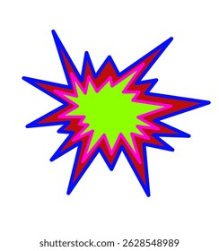 Pixel art comic explosion, explosion clip art, comic explosion, design for label.