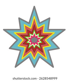 Pixel art comic explosion, explosion clip art, comic explosion, design for label.
