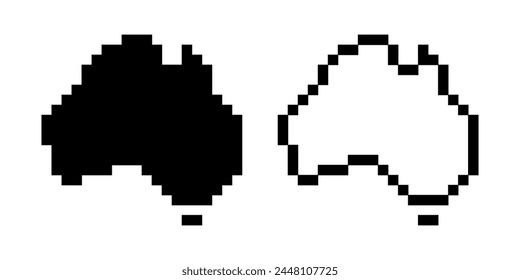 Pixel Art Commonwealth of Australia Kartensymbol