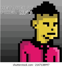 pixel art concept. men's character Pixel art  set
