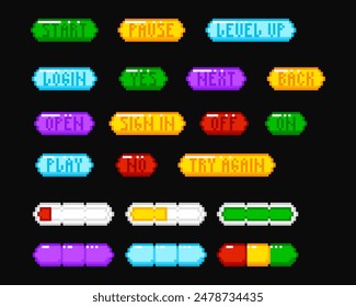Pixel Art controls for 8-bit retro video game design.