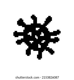 Pixel Art  Covid 19 Vector  Icon Coronavirus Pixel Element For 8 Bit Game