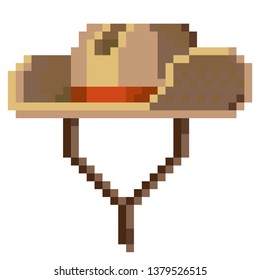 Pixel Art Cowboy Hat