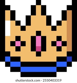 Pixel Art Ilustración vectorial de la corona