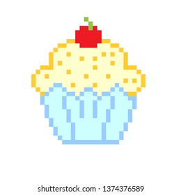 pixel art cup cake