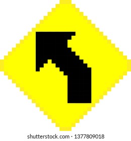 pixel art Curve to left.eps