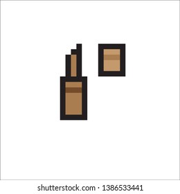 pixel art Cute brown lipstick 