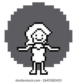 Pixel arte bonito desenho animado uma peça personagem mulher biquíni natação terno jogo verão praia férias decoração estilo de vida biquíni feminino 1 peça 8 bit férias relaxar pixel arte vetor 8bit.