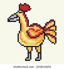 Pixel art Cute chicken character