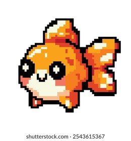 Pixel art niedlich kawaii goldfish