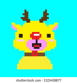 pixel art deer