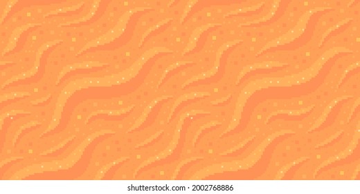 Pixel art desert background. Seamless sand texture backdrop. Vector illustration.