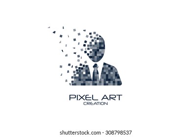 Pixel art design of the avatar logo.